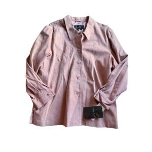 NWT: Vintage Terry Lewis Pink Suede Leather Floral Jacket (3XL)